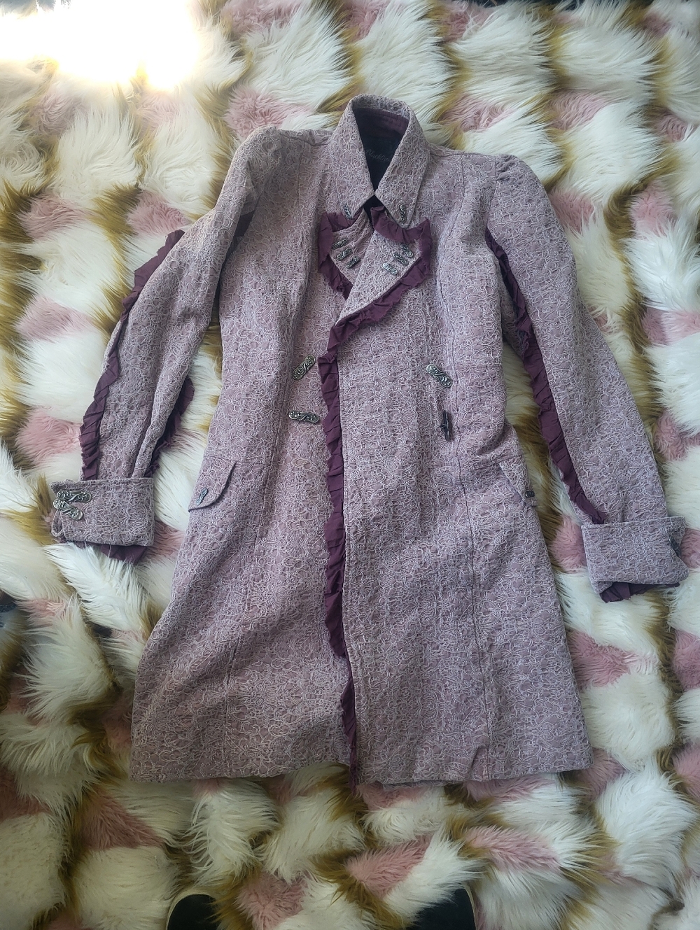 Lip service blacklist y2k Victorian steam punk purple jacket coat Vintage Med